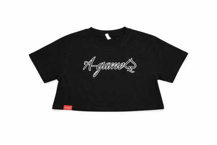 A-GAME Logo Ladies Cropped Tee
